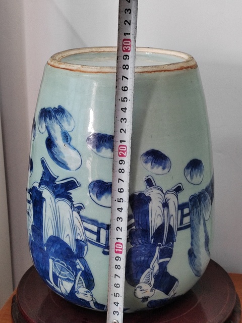 古玩陶瓷豆青釉高加白五子奪魁紋冬瓜罐拍賣,當(dāng)前價(jià)格2800元