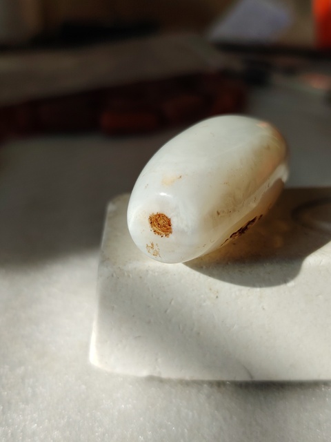 古玩玉器大尺寸天然纏絲瑪瑙珠拍賣,當前價格188元