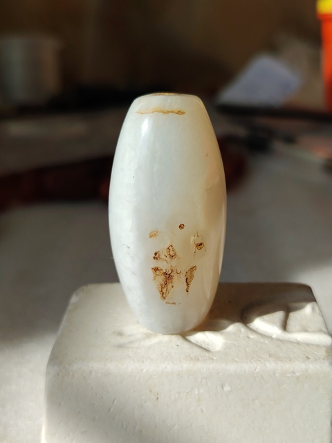 古玩玉器大尺寸天然纏絲瑪瑙珠拍賣,當前價格188元