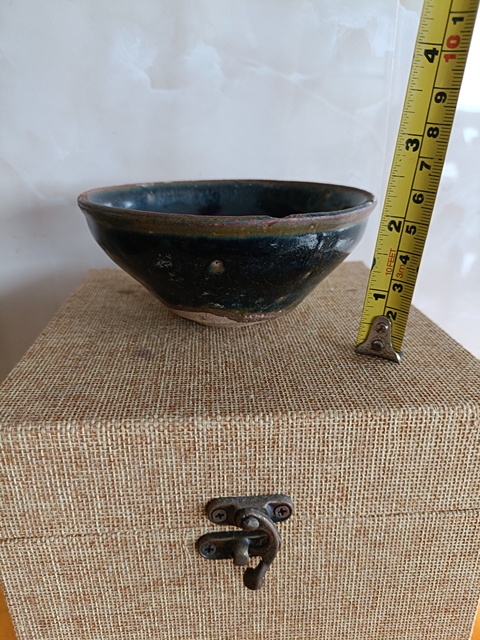 古玩陶瓷南宋建窯系福清窯兔毫盞茶漏拍賣，當前價格880元
