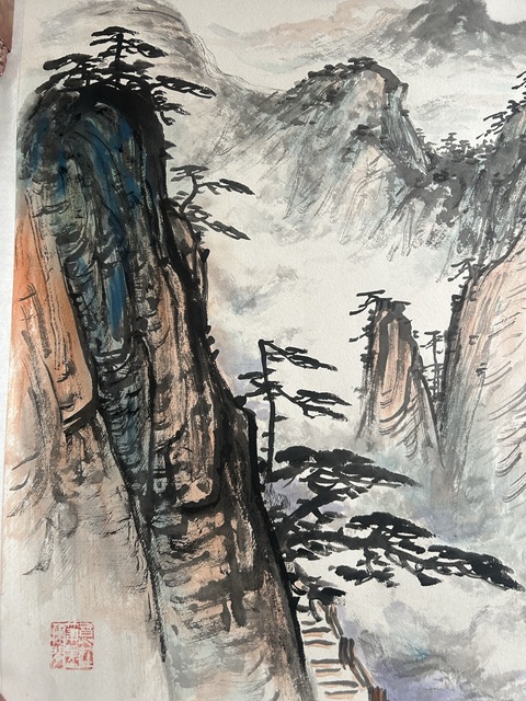 古玩字畫李鈞峰《寫意山水》拍賣,當前價格980元