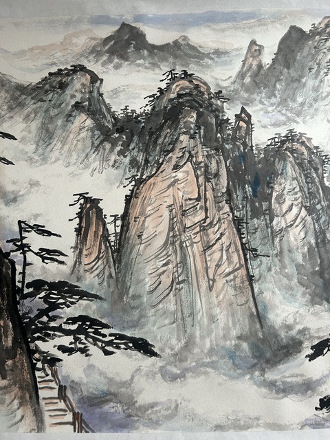 古玩字畫李鈞峰《寫意山水》拍賣,當前價格980元