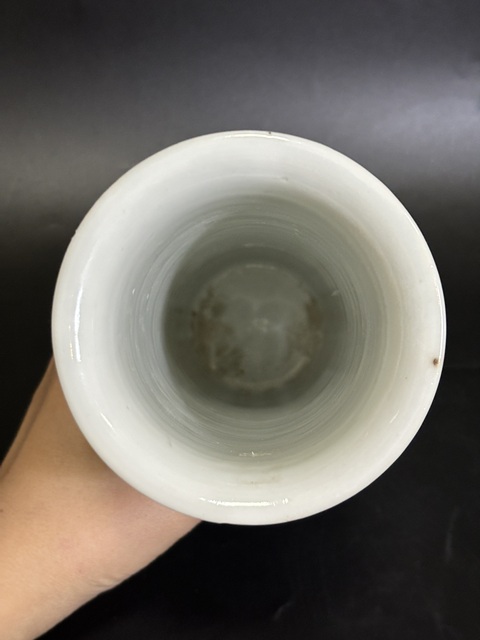 古玩陶瓷清晚期 細路青花市井人物三教九流紋箭筒拍賣，當前價格4500元