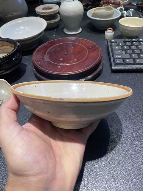 古玩陶瓷元宋青白釉斗笠碗拍賣,當前價格888元