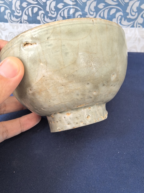 古玩陶瓷明早期龍泉青瓷碗拍賣，當前價格598元