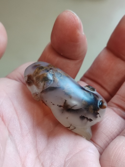 古玩玉器瑪瑙獾把件拍賣，當前價格458元