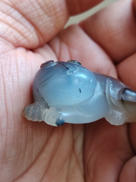 古玩玉器瑪瑙獾把件拍賣，當前價格458元