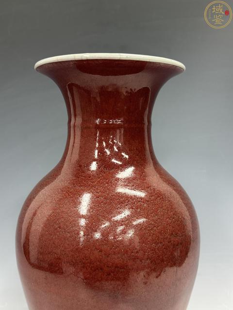 古玩陶瓷【已保真】清中乾隆·郎窯紅釉觀音瓶拍賣,當前價格45000元