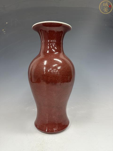 古玩陶瓷【已保真】清中乾隆·郎窯紅釉觀音瓶拍賣,當前價格45000元