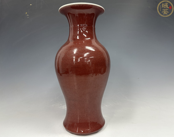 古玩陶瓷【已保真】清中乾隆·郎窯紅釉觀音瓶拍賣,當前價格45000元