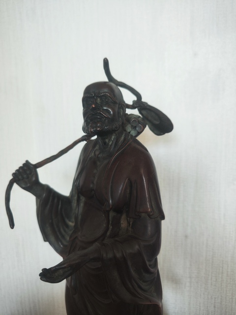 古玩銅器銅達摩渡江拍賣，當前價格3890元