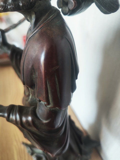 古玩銅器銅達摩渡江拍賣，當前價格3890元