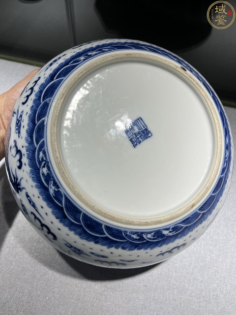 古玩陶瓷青花趕珠龍紋水洗拍賣，當前價格2700元