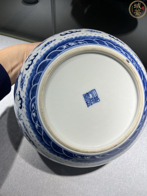 古玩陶瓷青花趕珠龍紋水洗拍賣，當前價格2700元