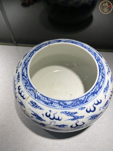 古玩陶瓷青花趕珠龍紋水洗拍賣，當前價格2700元