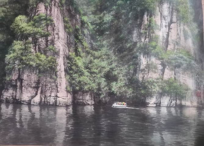 古玩字畫中國當代寫實主義彩墨山水開山鼻祖中央美院教授宋滌山水拍賣，當前價格200000元