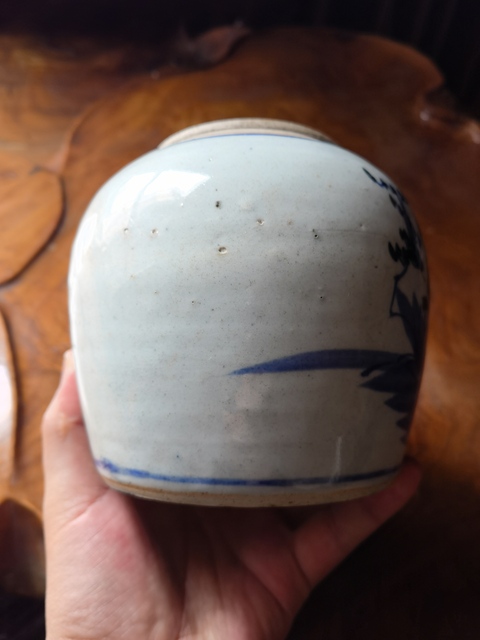 古玩陶瓷清中期人物紋青花罐拍賣,當前價格1199元
