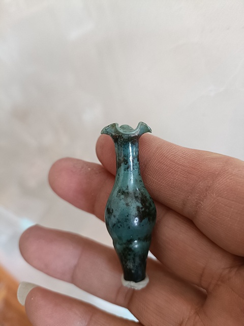 古玩陶瓷宋代琉璃花口瓶拍賣(mài)，當(dāng)前價(jià)格99元