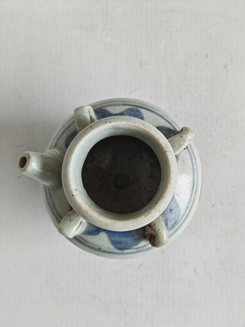 古玩陶瓷青花花卉紋執壺拍賣,當前價格580元
