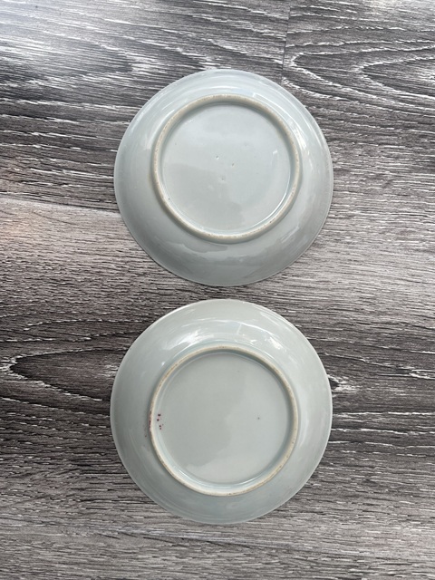 古玩陶瓷雍正粉彩 細(xì)路原彩老彩小盤 一對拍賣，當(dāng)前價格5800元