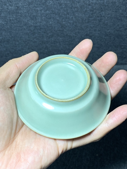 古玩陶瓷南宋·龍泉粉青釉折沿洗拍賣，當前價格8000元