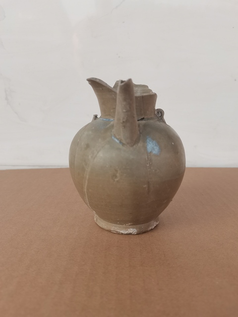 古玩陶瓷越窯青瓷瓜棱水注拍賣，當前價格0元