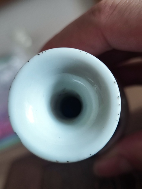 古玩陶瓷清晚期青花山水人物紋玉壺春瓶拍賣，當前價格488元