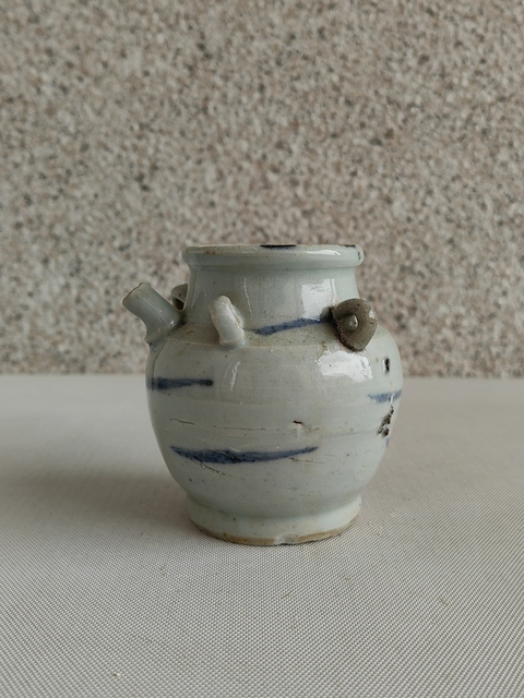 古玩陶瓷青花四系壺拍賣,當前價格580元