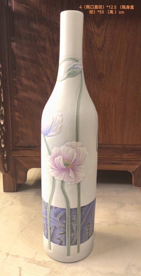 古玩陶瓷花卉紋瓶拍賣，當(dāng)前價格110000元