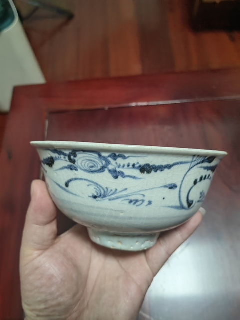 古玩陶瓷洪武青花碗拍賣,當(dāng)前價(jià)格14500元