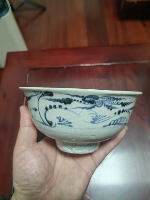 古玩陶瓷洪武青花碗拍賣,當(dāng)前價(jià)格14500元