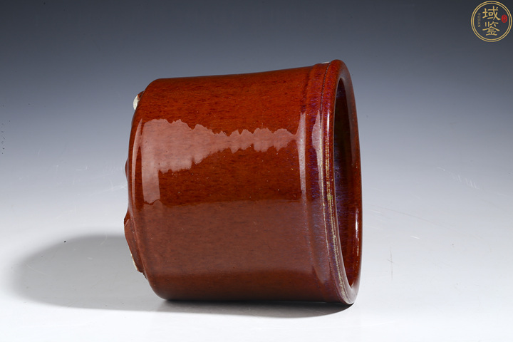 古玩陶瓷乾隆均紅窯變筒式爐拍賣，當前價格28000元