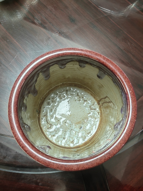 古玩陶瓷乾隆均紅窯變筒式爐拍賣，當前價格28000元