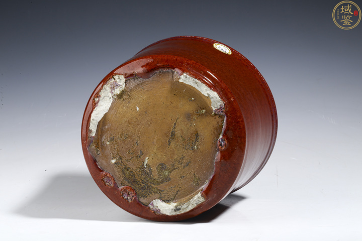 古玩陶瓷乾隆均紅窯變筒式爐拍賣，當前價格28000元