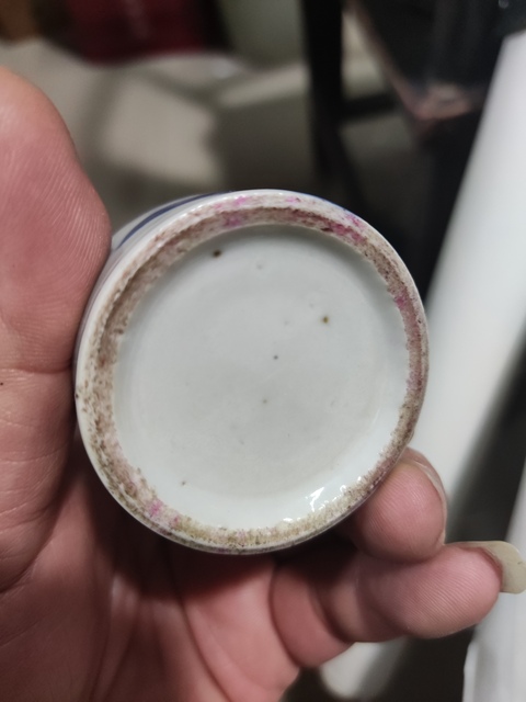 古玩陶瓷晚清山水紋青花水盂拍賣,當前價格698元
