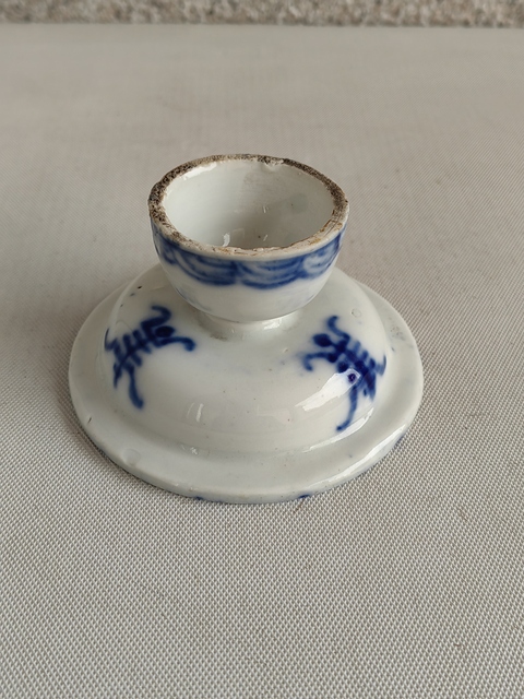 古玩陶瓷青花壽字紋高足盤拍賣,當前價格398元