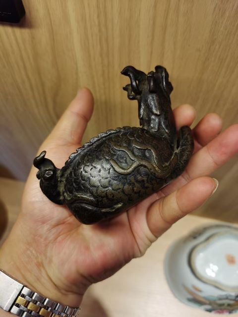 古玩銅器麒麟水盂拍賣,當前價格28000元