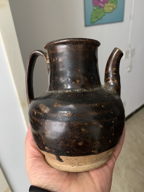 古玩陶瓷黑釉執壺拍賣，當前價格6666元