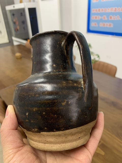 古玩陶瓷黑釉執壺拍賣，當前價格6666元