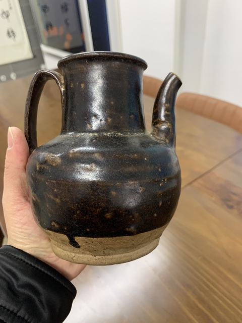 古玩陶瓷黑釉執壺拍賣，當前價格6666元