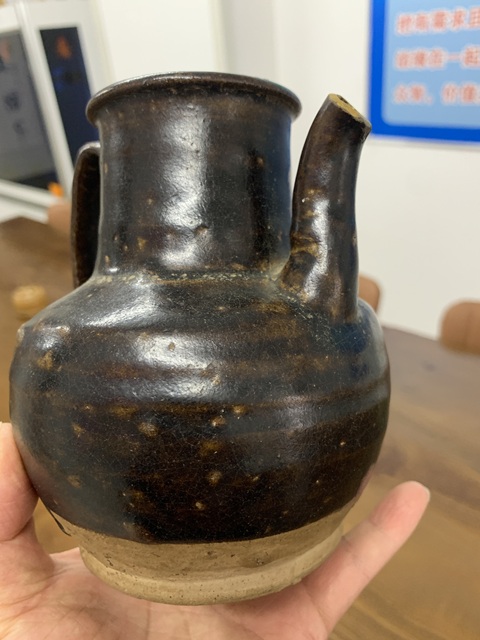 古玩陶瓷黑釉執壺拍賣，當前價格6666元