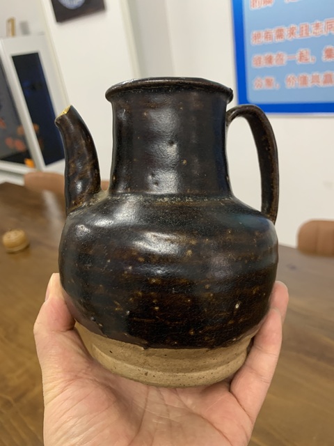古玩陶瓷黑釉執壺拍賣，當前價格6666元