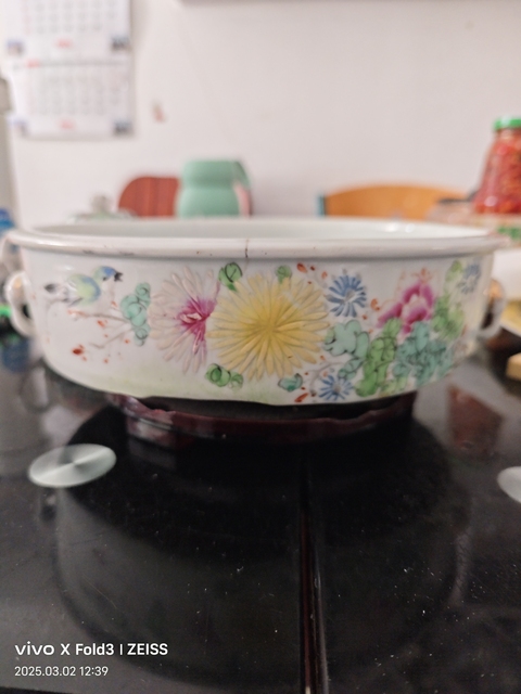古玩陶瓷民國粉彩一品鍋拍賣，當前價格1380元