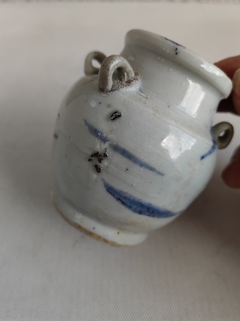 古玩陶瓷青花四系壺拍賣,當前價格580元