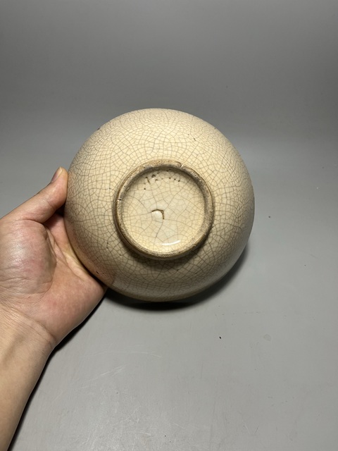 古玩陶瓷米黃哥釉大碗拍賣，當前價格0元