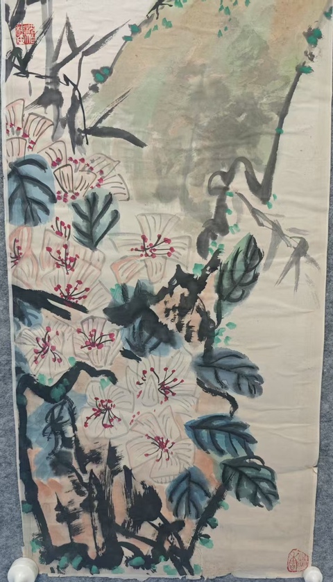 古玩字畫沈伯椿 百雀與山茶花拍賣，當前價格499元