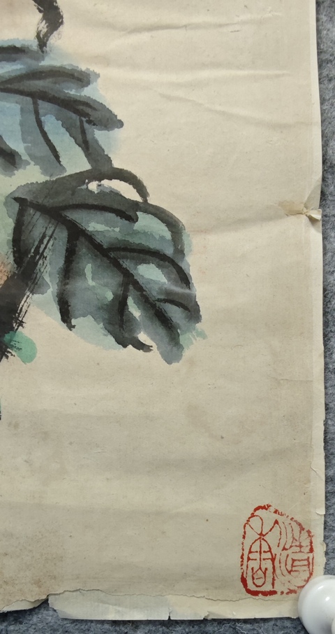古玩字畫沈伯椿 百雀與山茶花拍賣，當前價格499元