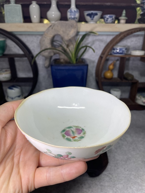 古玩陶瓷清同治粉彩四季花卉紋碗拍賣,當前價格2688元
