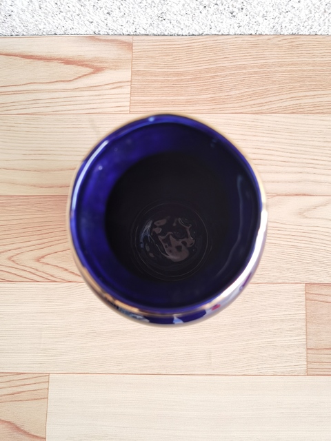 古玩陶瓷藍釉花鳥紋罐拍賣，當前價格260元