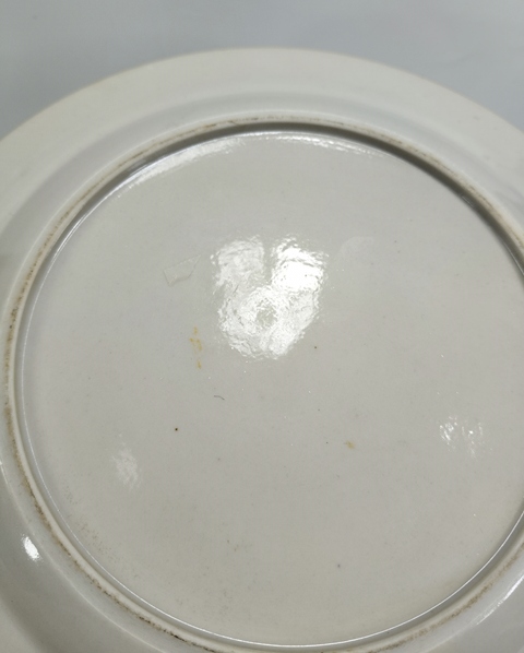 古玩陶瓷清中晚-藍料彩描金花卉紋盤拍賣，當前價格999元